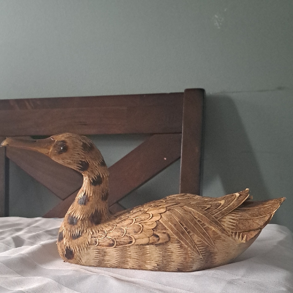 Vintage Corn Husk Duck